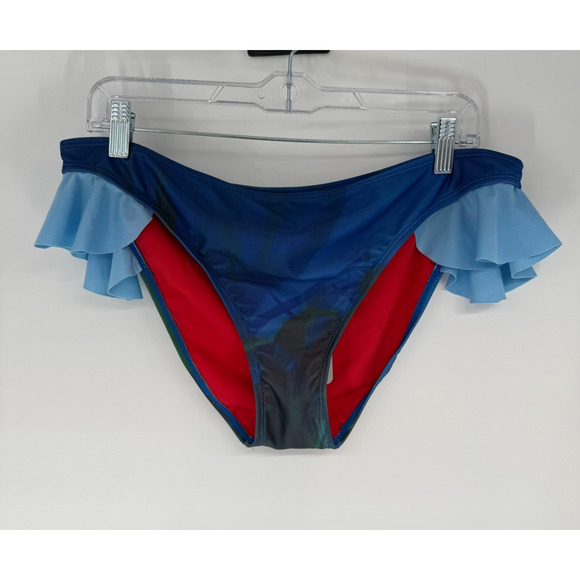 NWT Hot Topic X Disney The Little Mermaid Bikini Bottom Sz XL Blue Ariel Ruffled - Picture 1 of 10
